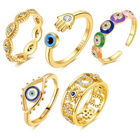 Anillo Ojo Turco Plata 925 Dorado