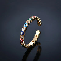 Anillo Ojo Turco Esmaltes de Colores