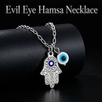 Collar clásico con dijes de mal de ojo para mujer, colgante de cadena chapado en oro y plata de acero inoxidable, circonita cúbica, joyería