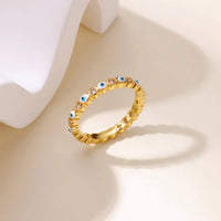 Anillo Ojo Turco Arcoíris Bohemio