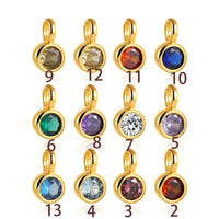 Collar vintage para mujer, chapado en oro de 18k, con amuleto de luna, estrella, sol, ojo turco, múltiples dijes, colgante de joyería DIY con piedra de nacimiento N