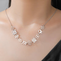 Collar con Símbolos Africanos Adinkra de Lucktune, Collar de Acero Inoxidable para Mujer con Sankofa y Ojo Turco, Amuleto de Protección, Regalos de Joyería