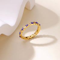 Anillo Ojo Turco Arcoíris Bohemio