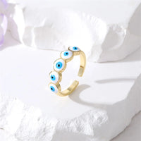 Anillo Ojo Turco Esmaltado Vintage
