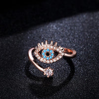 Anillo Ojo Turco Amuleto Oro 18K