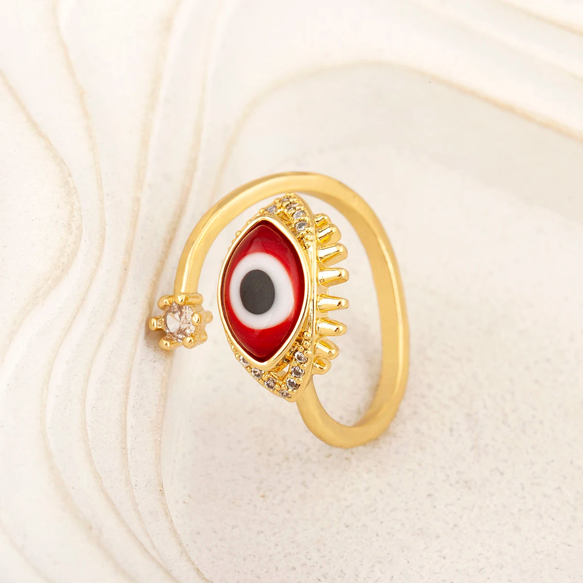 Anillo Ojo Turco Cristal de Colores