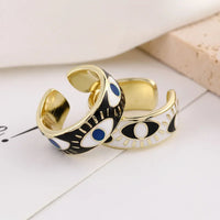 Anillo Ojo Turco Negro Bohemio