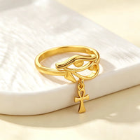 Anillo Ojo de Horus Gota de Agua