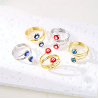 Anillo Ojo Turco Esmalte Goteado