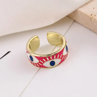 Anillo Ojo Turco Negro Bohemio