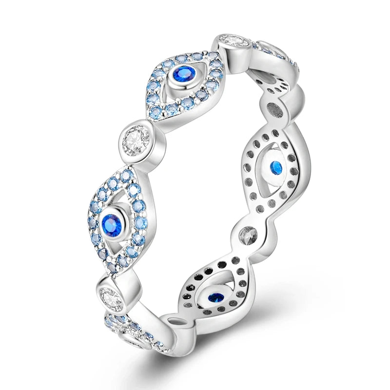 Anillo Ojo Turco Plata 925 Delicado