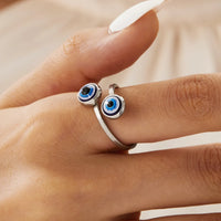 Anillo Ojo Turco Étnico Esmaltado