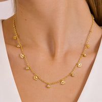 Collar de Protección para Mujer, Amuleto de Acero Inoxidable, Collar con Ojo Turco, Elegante Collar con Circonita