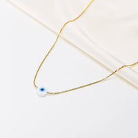 Collar con colgante de Ojo Azul malvado para mujer, cadena fina de acero inoxidable, Color dorado, amuleto de ojos