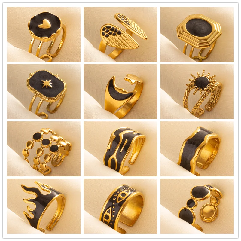 Anillo Ojo Turco Sol, Luna y Estrella