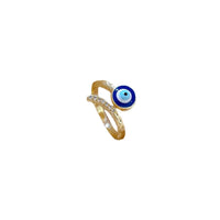 Anillo Ojo Turco Azul Circonita Ajustable