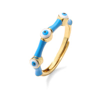 Anillo Ojo Turco Corazón Arcoíris