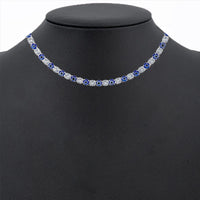 Nuevo Collar Gargantilla Estilo Tenis Europeo Americano con Incrustaciones de Circonitas, Ojo Turco y Ojo de Gato, Multicolor, para Mujer