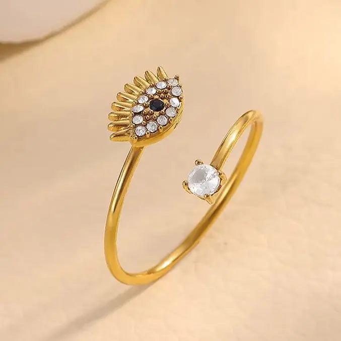Anillo Ojo Turco Fino Circonita