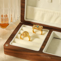 Anillo Ojo Turco Turquesa Martillado