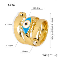 Anillo Ojo Turco Oro 18K Sin Deslustre
