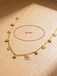 Collar de Protección para Mujer, Amuleto de Acero Inoxidable, Collar con Ojo Turco, Elegante Collar con Circonita
