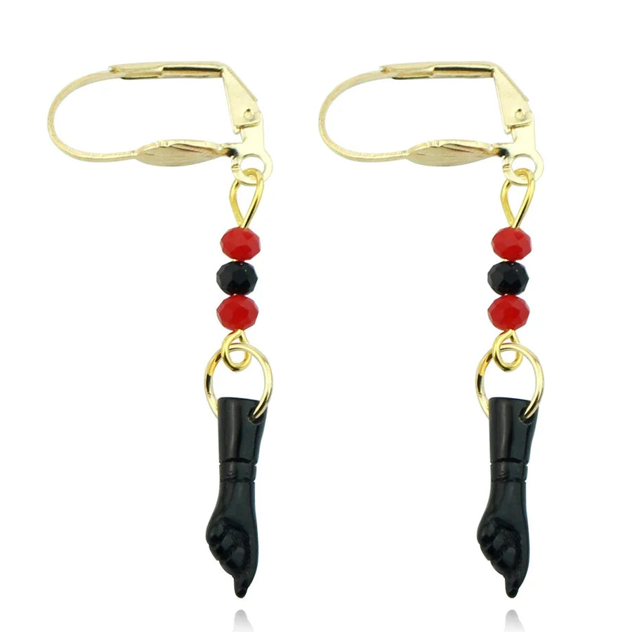 Aretes de Manito de Azabache