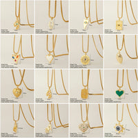 Collar bonito de corazones y ojos turcos para mujer, gargantilla de mano Hamasa, cadena larga de acero inoxidable, nuevo en joyería de moda
