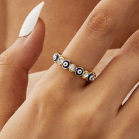 Anillo Ojo Turco Corazón de Pareja
