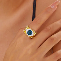 Anillo Ojo Turco Ancho Irregular