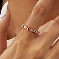 Anillo Ojo Turco Corazón de Pareja