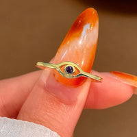 Anillo Ojo Turco Plata 925 Clásico Azul