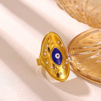 Anillo Sello Ojo Turco Estrella y Perla