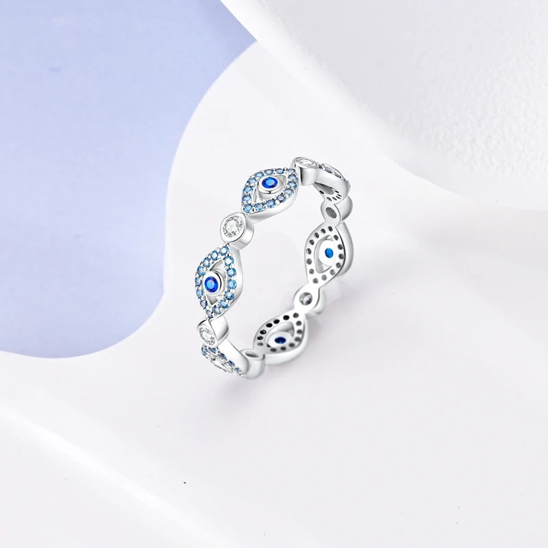 Anillo Ojo Turco Plata 925 Delicado