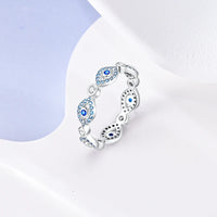 Anillo Ojo Turco Plata 925 Delicado