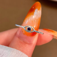 Anillo Ojo Turco Plata 925 Clásico Azul