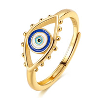Anillo Ojo Guardián Plata 925 Dorado