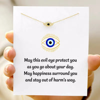 Collar de ojo de diablo con diamantes, exquisito y de alta gama, para mujeres con ojos azules, muy vendido.
