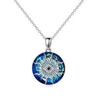 Collares de joyería de alta gama para mujer, amuleto de transferencia de mal de ojo de aceite de gota azul hielo, 2023