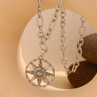 La. Muses-colgante octogonal de ojo de diablo para mujer, cadena Irregular de acero inoxidable, joyería resistente al agua, regalos