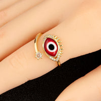 Anillo Ojo Turco Cristal de Colores