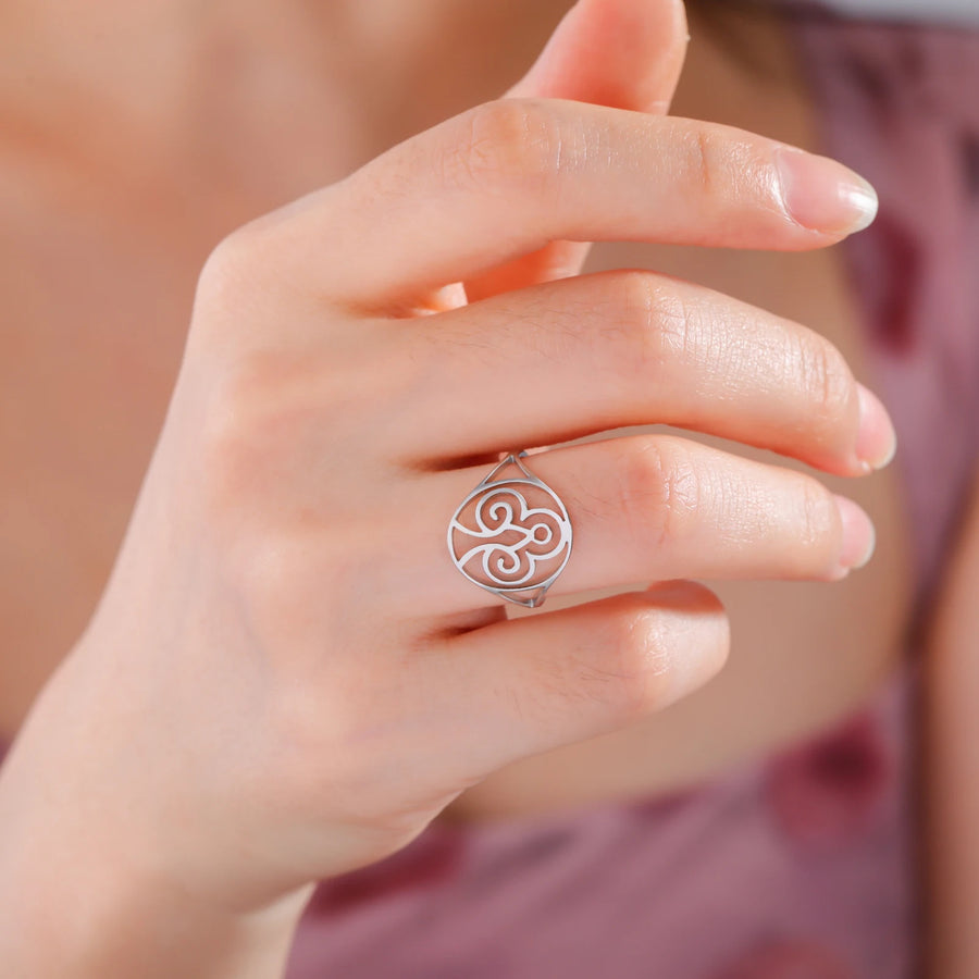 Anillo Ojo Turco Símbolos de la Suerte