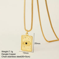 Collar bonito de corazones y ojos turcos para mujer, gargantilla de mano Hamasa, cadena larga de acero inoxidable, nuevo en joyería de moda