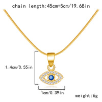 Collar de Acero Inoxidable Estilo Bohemio con Ojo Turco para Mujer, Versátil, con Diferentes Diseños de Cadena, Colgante de Ojo, Joyería de Cadena para Clavícula