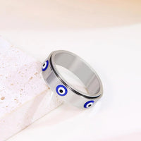 Anillo Giratorio Ojo Turco Calma Dorada
