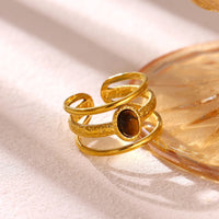 Anillo Ojo Turco Estrella y Luna Retro