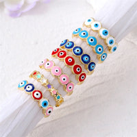 Anillo Ojo Turco Esmaltado Vintage