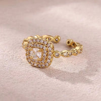 Anillo Ojo Turco Circonita Cuadrada