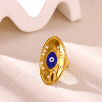 Anillo Sello Ojo Turco Estrella y Perla