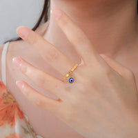 Anillo Ojo Turco Amuleto Azul